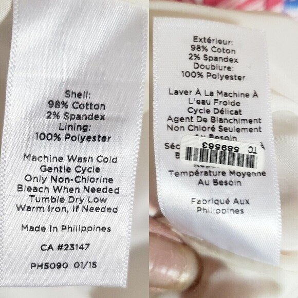 Talbots Dress 12 White Pink Floral Pockets Pleated Fit Flare Boho lined Midi - Picture 13 of 13